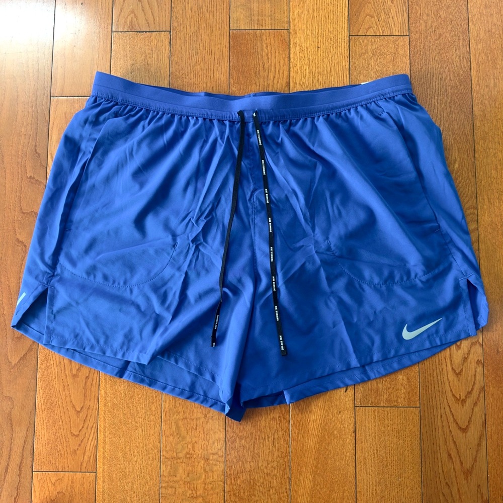 Nike Dri-Fit Flex Stride 5" Brief Lined Running Shorts, Men's Size - XL, Blue